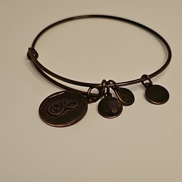 Alex And Ani Initial "S" Charm Bangle - Picture 2 of 3